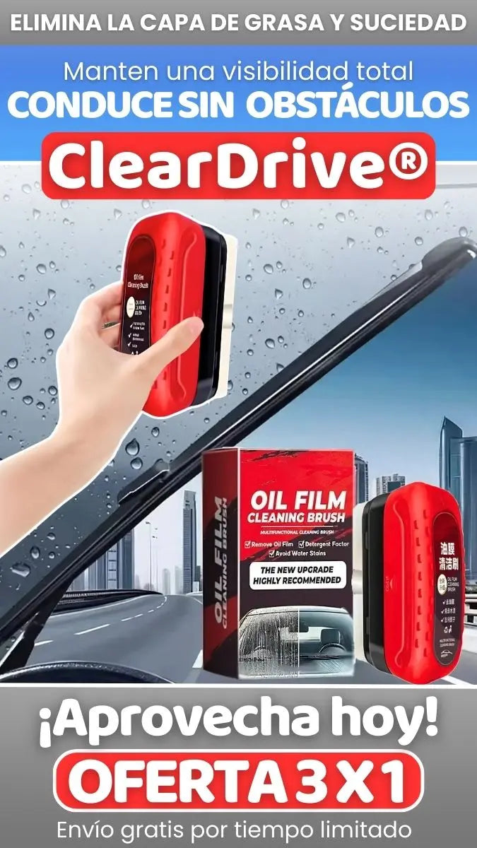 ClearDrive® - Cepillo Antiempañante y Limpia Parabrisas. OFERTA 3x1